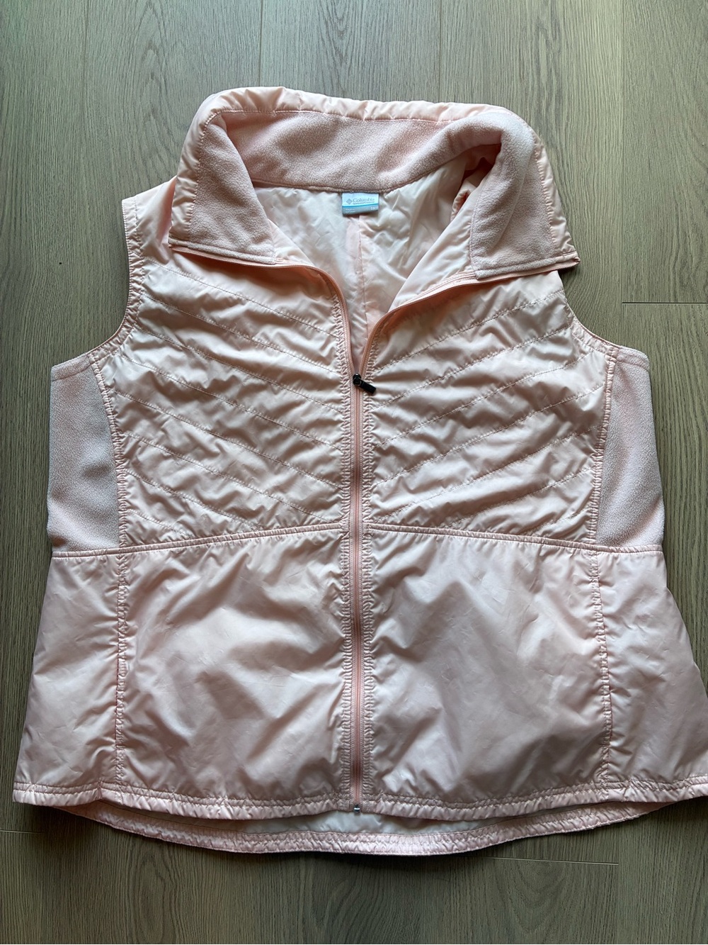 Columbia Light Pink Quilted Zip Vest